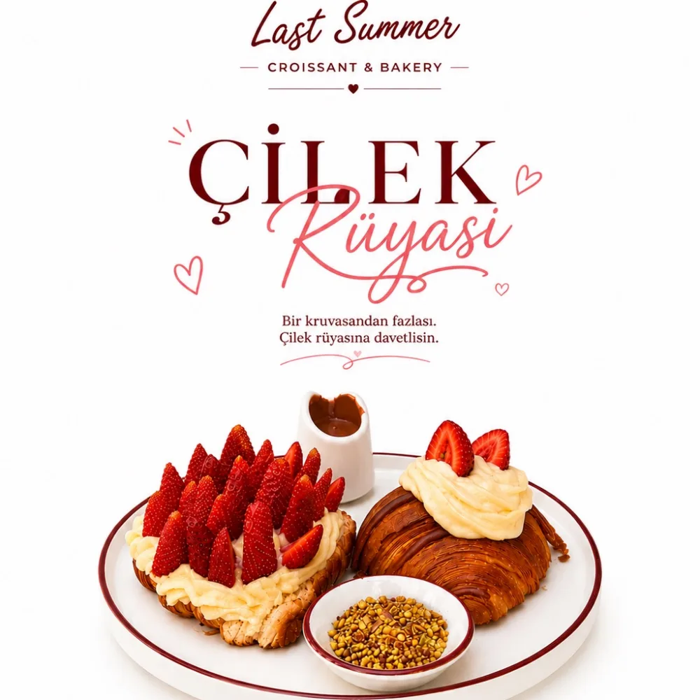 Çilek Rüyası Kruvasan